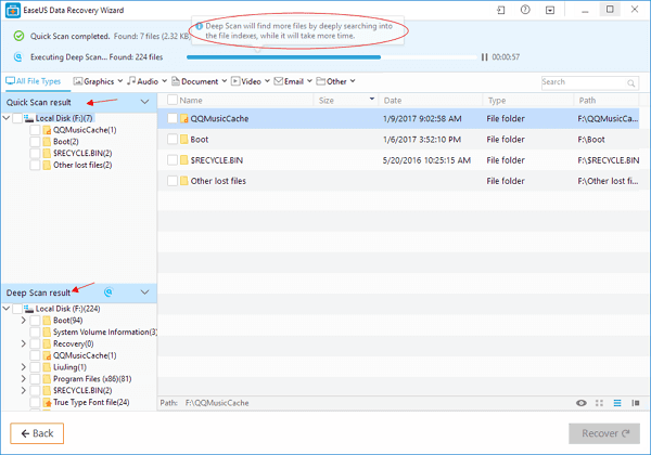 EaseUS Data Recovery Wizard helps to make HDD error recovery by guiding to choose volume where the hdd is.